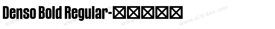 Denso Bold Regular字体转换